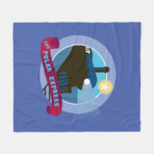 Der Polar Express | Vintage-Zugabzeichen Fleecedecke (Vorderseite (Horizontal))
