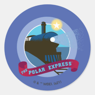 Der Polar Express   Vintage-Zugabzeichen Runder Aufkleber