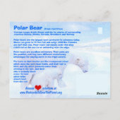 Der Polarbär ist ein gefährdetes Tier - hier, a - Postkarte (Rückseite)