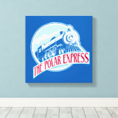 Der Polarexpress | ABZEICHEN Leinwanddruck (Insitu (Holzboden))