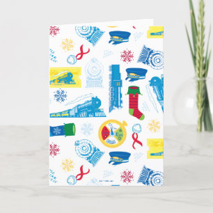 Der Polarexpress   Christmas Icon Muster Feiertagskarte