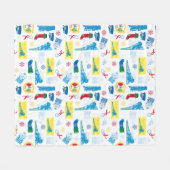 Der Polarexpress | Christmas Icon Muster Fleecedecke (Vorderseite (Horizontal))