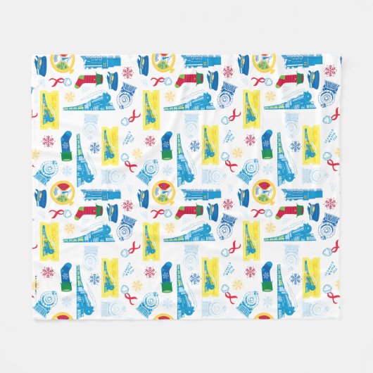 Der Polarexpress | Christmas Icon Muster Fleecedecke (Vorderseite (Horizontal))