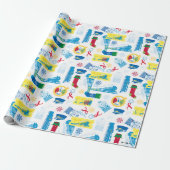 Der Polarexpress | Christmas Icon Muster Geschenkpapier (Ungerollt)