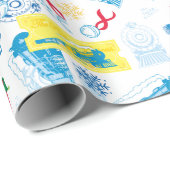 Der Polarexpress | Christmas Icon Muster Geschenkpapier (Rolleneckpunkt)