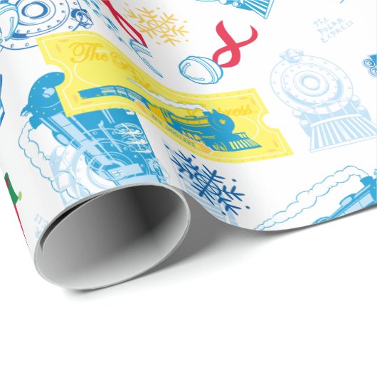 Der Polarexpress | Christmas Icon Muster Geschenkpapier (Rolleneckpunkt)