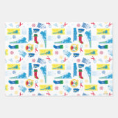 Der Polarexpress | Christmas Icon Muster Geschenkpapier Set (Vorderseite 2)