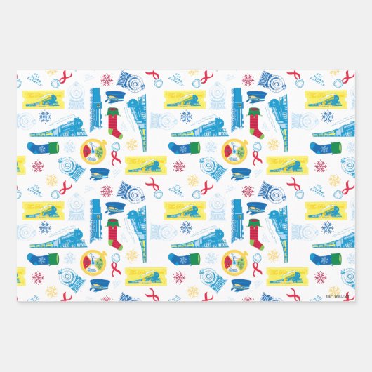 Der Polarexpress | Christmas Icon Muster Geschenkpapier Set (Vorderseite 2)