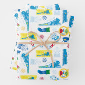 Der Polarexpress | Christmas Icon Muster Geschenkpapier Set (Beispiel)
