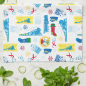 Der Polarexpress | Christmas Icon Muster Geschirrtuch (Gefaltet)