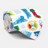 Der Polarexpress | Christmas Icon Muster Krawatte (Gerollt)