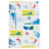 Der Polarexpress | Christmas Icon Muster Mittlere Geschenktüte (Vorderseite)