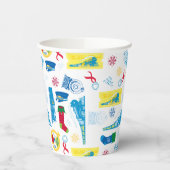 Der Polarexpress | Christmas Icon Muster Pappbecher (Links)