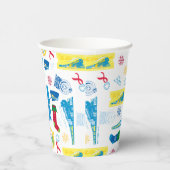 Der Polarexpress | Christmas Icon Muster Pappbecher (Rechts)