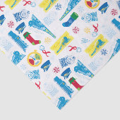 Der Polarexpress | Christmas Icon Muster Seidenpapier (Ausschnitt)