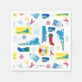 Der Polarexpress | Christmas Icon Muster Serviette (Vorderseite)