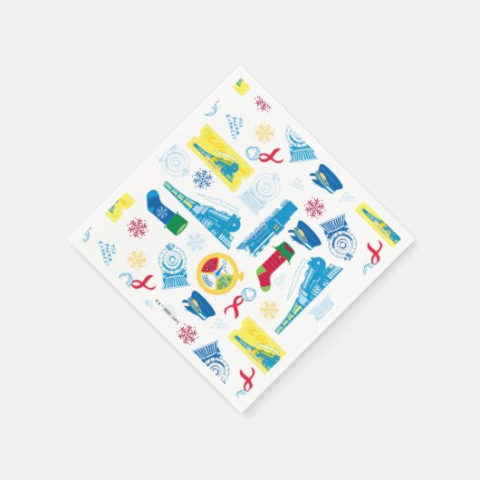 Der Polarexpress | Christmas Icon Muster Serviette (Ecke)