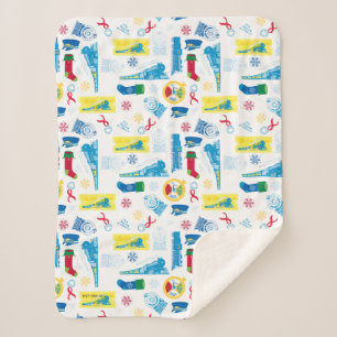 Der Polarexpress   Christmas Icon Muster Sherpadecke