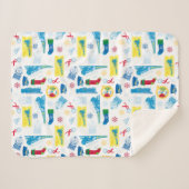 Der Polarexpress | Christmas Icon Muster Sherpadecke (Vorderseite (Horizontal))