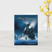 Der Polarexpress | Frohe Weihnachten Karte (Gelbe Blume)