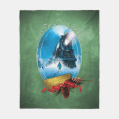 Der Polarexpress | Holiday Gerahmt Train Anreise Fleecedecke (Vorderseite)