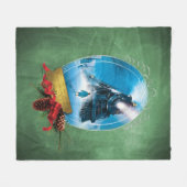 Der Polarexpress | Holiday Gerahmt Train Anreise Fleecedecke (Vorderseite (Horizontal))