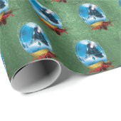 Der Polarexpress | Holiday Gerahmt Train Anreise Geschenkpapier (Rolleneckpunkt)