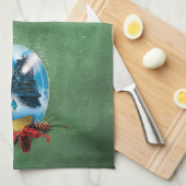 Der Polarexpress | Holiday Gerahmt Train Anreise Geschirrtuch (Viertel Falte)