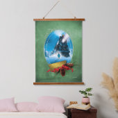 Der Polarexpress | Holiday Gerahmt Train Anreise Wandteppich Mit Holzrahmen (Schlafzimmer)