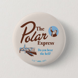 Der Polarexpress   "Hörst du die Glocke" Retro Button