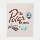 Der Polarexpress | "Hörst du die Glocke" Retro Fleecedecke (Vorderseite)