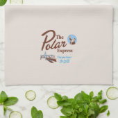 Der Polarexpress | "Hörst du die Glocke" Retro Geschirrtuch (Gefaltet)