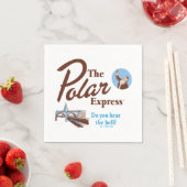 Der Polarexpress | "Hörst du die Glocke" Retro Serviette (Beispiel)