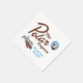 Der Polarexpress | "Hörst du die Glocke" Retro Serviette (Ecke)