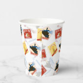 Der Polarexpress | Muster für Retro-Aufkleber Pappbecher (Rechts)