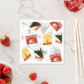 Der Polarexpress | Muster für Retro-Aufkleber Serviette (Beispiel)