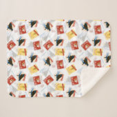 Der Polarexpress | Muster für Retro-Aufkleber Sherpadecke (Vorderseite (Horizontal))