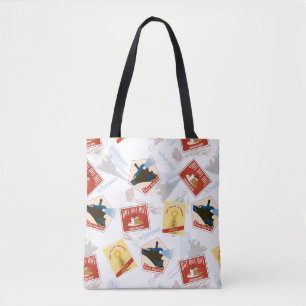 Der Polarexpress Muster für Retro-Aufkleber Tasche