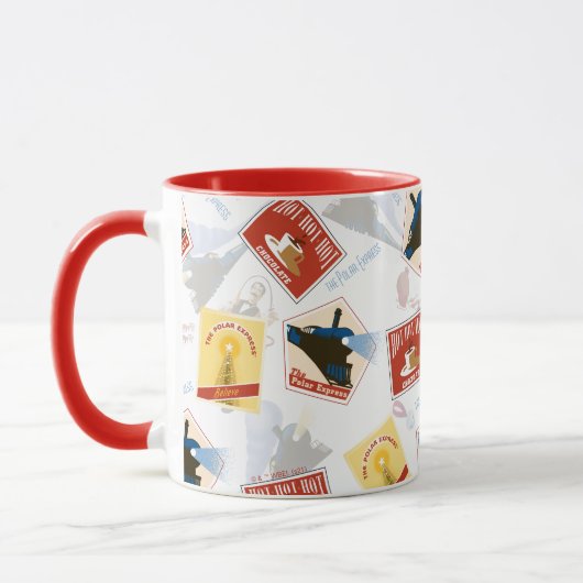 Der Polarexpress | Muster für Retro-Aufkleber Tasse (Links)