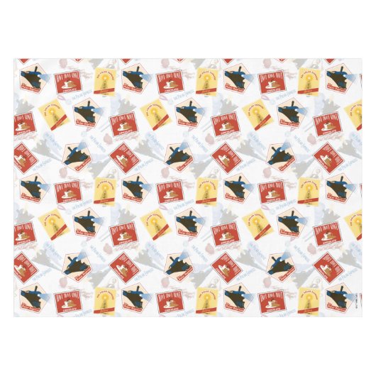 Der Polarexpress | Muster für Retro-Aufkleber Tischdecke (Vorderseite (Horizontal))