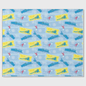 Der Polarexpress | Muster für Rückzug und Fahrsche Geschenkpapier (Flach)