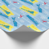 Der Polarexpress | Muster für Rückzug und Fahrsche Geschenkpapier (Ecke)