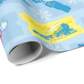 Der Polarexpress | Muster für Rückzug und Fahrsche Geschenkpapier (Rolleneckpunkt)