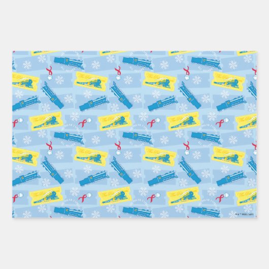 Der Polarexpress | Muster für Rückzug und Fahrsche Geschenkpapier Set (Vorderseite 3)