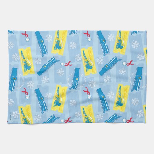 Der Polarexpress | Muster für Rückzug und Fahrsche Geschirrtuch (Horizontal)