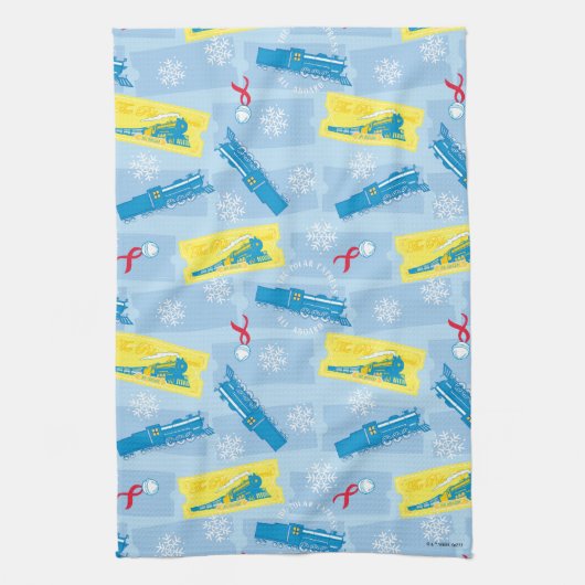 Der Polarexpress | Muster für Rückzug und Fahrsche Geschirrtuch (Vertikal)