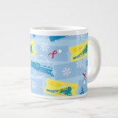 Der Polarexpress | Muster für Rückzug und Fahrsche Jumbo-Tasse (Vorderseite Rechts)