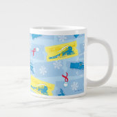 Der Polarexpress | Muster für Rückzug und Fahrsche Jumbo-Tasse (Rechts)