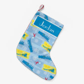 Der Polarexpress | Muster für Rückzug und Fahrsche Kleiner Weihnachtsstrumpf (Vorderansicht (hängend))