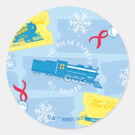 Der Polarexpress | Muster für Rückzug und Fahrsche Runder Aufkleber (Vorderseite)